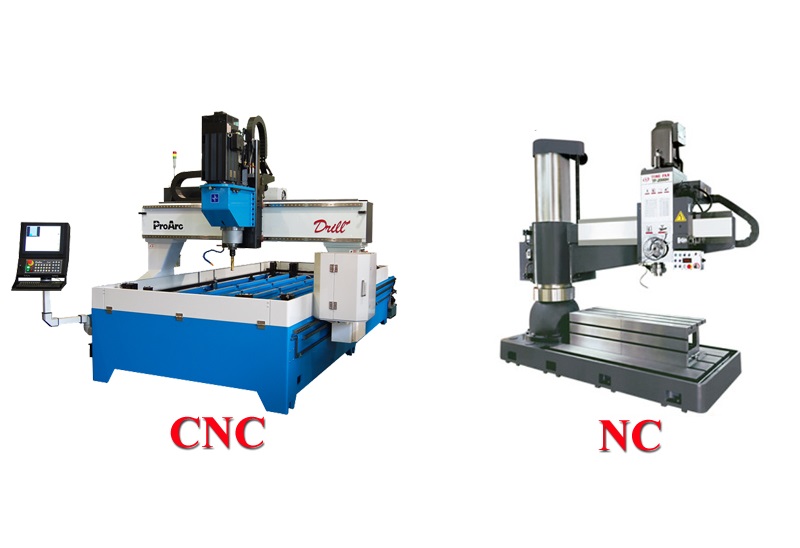 sự khác nhau giữa máy cnc và nc
