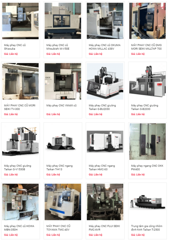Kho máy phay CNC Bình Dương